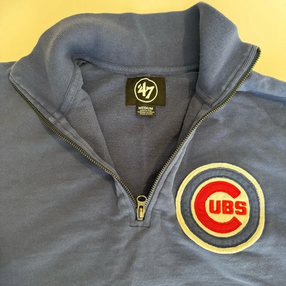 Blue MLB Cubs Quarter-Zip Pullover - Picture 4 of 7